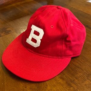J.Crew x Ebbets Field adjustable hat. Red. OS